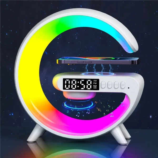 G63 Smart Wireless Fast Charging Bluetooth Sound Speaker with 256 Light Modes /App Control /Alarm / Call Answering Smart Sound Machine